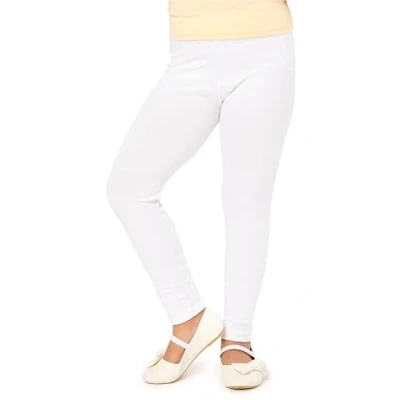 Afbeelding van Merry Style MS MS10 130 LE Meisjes Lang Leggings Sport Vrijetijdsbroek Viscose Sporbroek Yogabroek Wit 116