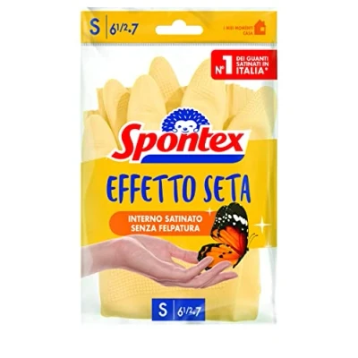Afbeelding van Spontex Seide Handschuhe seidig glatt, um die Haut, ohne, Größe S