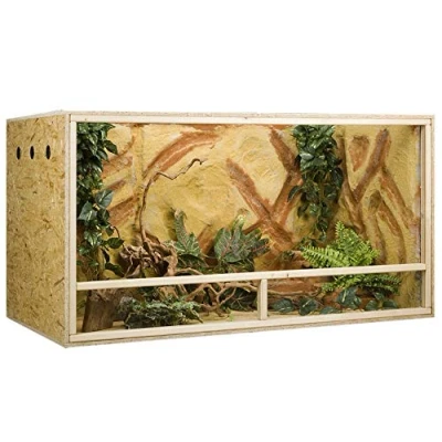 Afbeelding van OSB Terrarium, houten terrarium voor reptielen en amfibieën, 150 x 60 80 cm, met zijventilatie