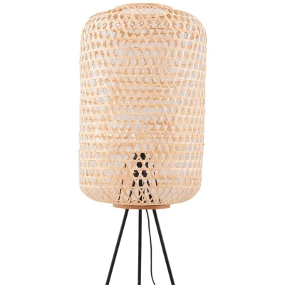 Afbeelding van Lucande vloerlamp Jorick, bamboe, driepoot, hoogte 186 cm