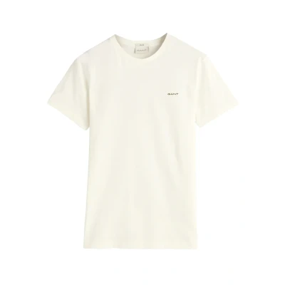 Afbeelding van Gant t shirt wit effen katoen 60 4XL Big &amp; Tall Plus Size