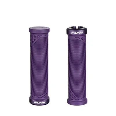 Afbeelding van Funn Hilt JR Mountainbike Handvatten met Enkelvoudige Klemsluiting, Fietsstuurvergrendelingshandvatten een binnendiameter van 19 mm (Paars)