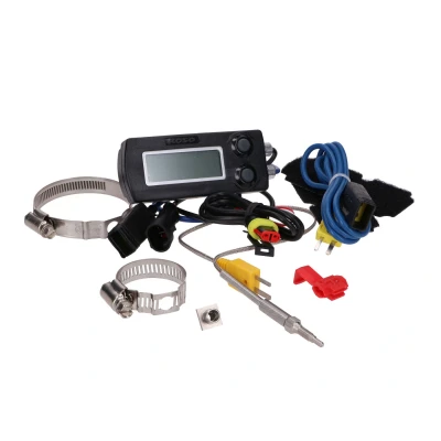 Afbeelding van Temperatuurmeter + voltmeter Koso Slim Line New Generation groen
