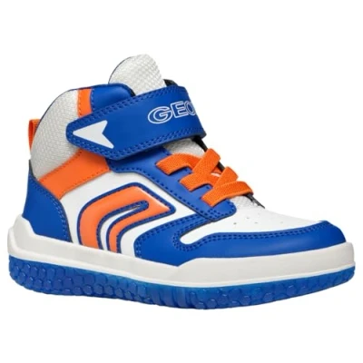 Afbeelding van Geox Buzzerlight BOY Light UP Sneakers hoog voor kinderen, Maat: 27, Royal/white Imitatieleer/ textiel