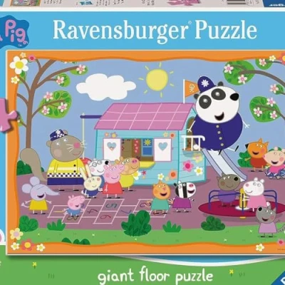 Afbeelding van Ravensburger Peppa Pig Club House, collectie 24 Giant vloerbedekking, stuks, aanbevolen leeftijd van 3 jaar