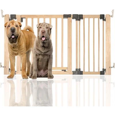 Afbeelding van Bettacare Houten Flexibele Huisdierenbarrière met Meerdere Panelen Assortiment, Natuurlijk Hout, tot 136cm Breed (11 opties beschikbaar), Barrière voor Huisdieren Honden en Puppy&#039;s, Eenvoudige Installatie