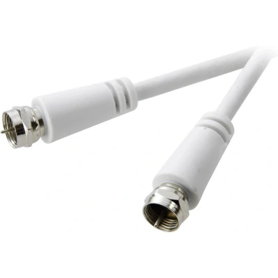 Afbeelding van SpeaKa Professional Satelliet Aansluitkabel [1x F stekker 1x stekker] 1.50 m 75 dB Wit