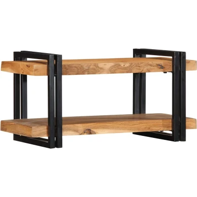 Afbeelding van vidaXL Wandschap 70x33x35 cm massief acaciahout