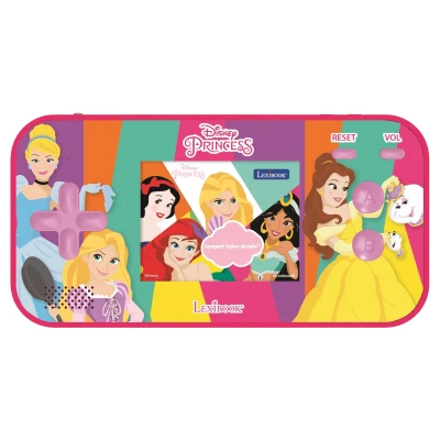 Afbeelding van Lexibook, Disneyprinses, Compacte Cyber Arcade, Draagbaar Console, 150 Spellen, LCD kleurenscherm, Batterijgevoed, Roze, JL2367DP