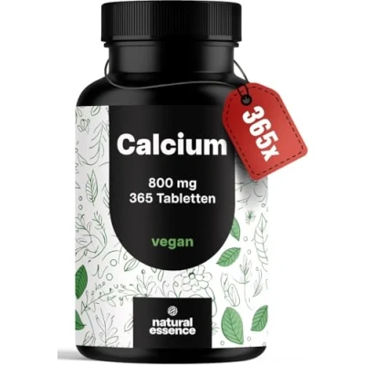 Afbeelding van calcium tabletten hoge dosis 365 800 mg per dag calciumtabletten/calcium 180 dagen voorraad veganistisch en geproduceerd in Duitsland