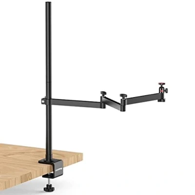 Afbeelding van Ulanzi Verstelbare bureaustandaard met tafelklem voor camera of videolamp 1 arm 1/4inch schroefaansluiting klem Zwart