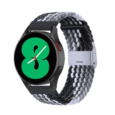 Afbeelding van Braided nylon bandje Grijs / zwart Xiaomi Mi Watch S1 Pro Active S2
