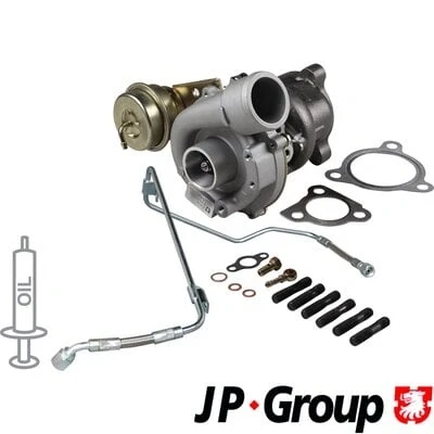 Afbeelding van JP GROUP 1117801710 Turbocharger Uitlaatgasturbo incl. Magnetische koppeling, Met olietoevoerleiding