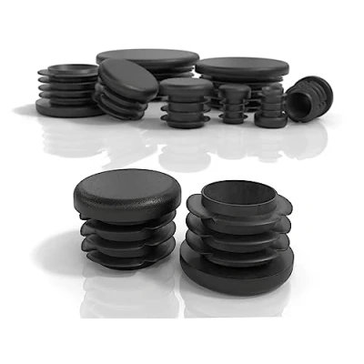 Afbeelding van PD® Lamellenpluggen rond 28mm voor ronde buis Eindkappen van PE kunststof Buispluggen het afdekken stalen buis, roestvaststalen aluminium &amp; profiel 20 st.