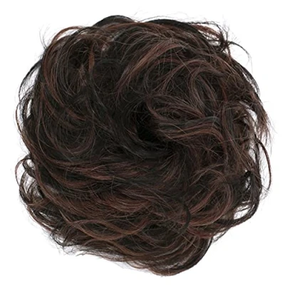 Afbeelding van CAISHA 100% ECHT HAAR Haarelastiek Haarstuk Haarverdikking Vlecht Haarband Haaraccessoires Zwart Rood Bruin Mix H312e