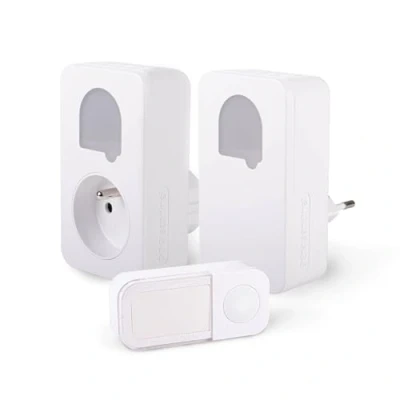 Afbeelding van Chimes SCS SENTINEL SONE DUO Draadloos en batterijloos Set van 2 Bereik 150+50 meter ...