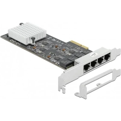 Afbeelding van Delock PCI Express x4 Card to 4 x RJ45 2.5 Gigabit LAN RTL8125
