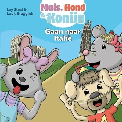 Afbeelding van Muis, Hond en Konijn gaan naar Italië