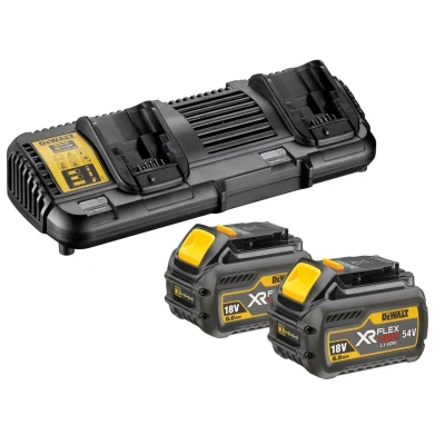 Afbeelding van DeWalt DCB132T2 18V / 54V FlexVolt Li Ion accu starterset (2x 6.0Ah) + duolader