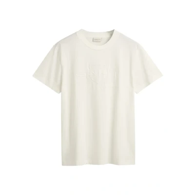 Afbeelding van GANT Tonal Shield Tshirt print, Heren, Maat: XXL, Weiß