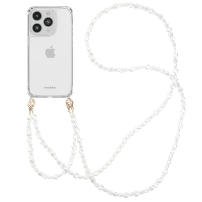 Afbeelding van Apple iPhone 14 Pro Hoesje Kunststof imoshion Backcover met koord/Hardcase/Koordhoesje Transparant Telefoonhoesje