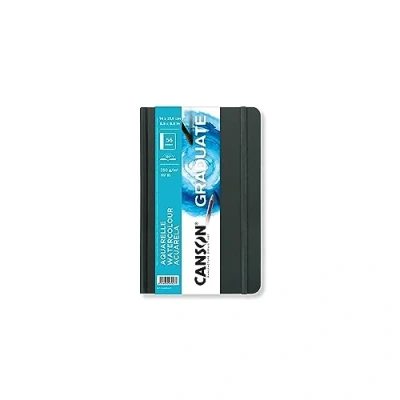 Afbeelding van CANSON Graduate Book schetsboek, dubbelzijdig: koud geperst en fijne korrel, 250 g/m², hardcover, 14 x 21,6 cm, wit, 56 vellen