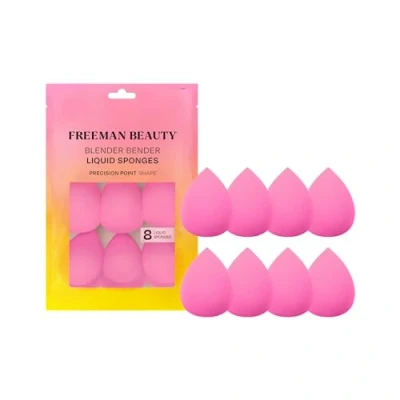 Afbeelding van Freeman Blender Bender Make up Spons Set, Voor Liquid &amp; Cream Foundation, Precision Point Makeup Blending Sponzen, Veganistisch, Wreedheidvrij Latex vrij, Roze Spons, 8 Count
