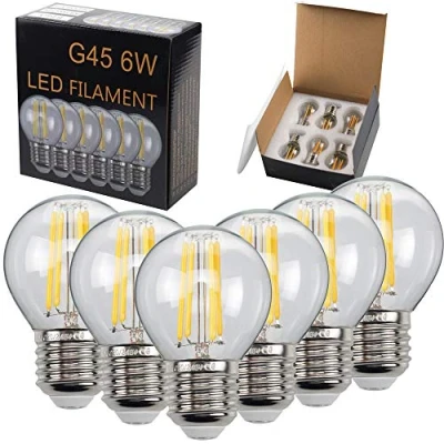 Afbeelding van TIANFAN 6 pack led lamp G45 2700K warm witte Gloeilamp met gloeidraad E27 220 / 240V Edison Kroonluchter Watt