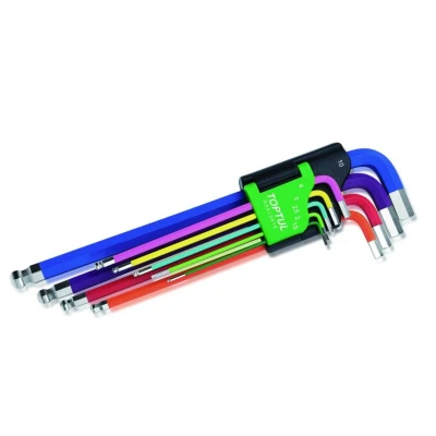 Afbeelding van Zeskant stiftsleutelset HEX TOPTUL 9Stk (1.5 2 2.5 3 4 5 6 8 10 mm)