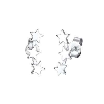 Afbeelding van Elli Astro Trend STAR Oorbellen silvercoloured, Dames, Maat: One Size, Silver coloured