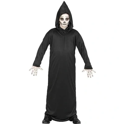 Afbeelding van WIDMANN Zwart reaper skelet outfit voor kinderen 140 (8 10 jaar)