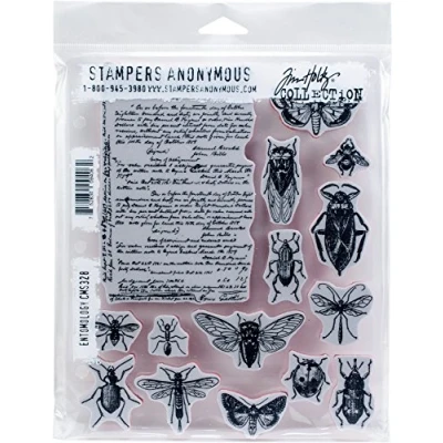Afbeelding van Tim Holtz Stampers Anon Cling RBBR Stempel Set Entomologie, Multi kleuren, One Size