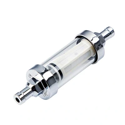 Afbeelding van CarBole Universeel inline brandstoffilter, helder kijkglas, wasbaar, herbruikbaar, carburateur, benzinefilter, 5/16 inch