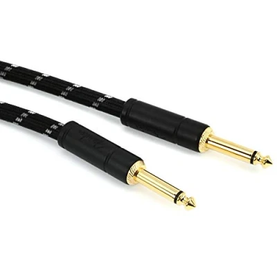 Afbeelding van Fender Deluxe Series Instrument Cable 7.5m (Black Tweed) Gitaarkabel