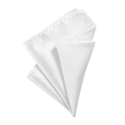 Afbeelding van DonDon heren pochet 21 x cm vormvast en verstelbaar voor feesten wit