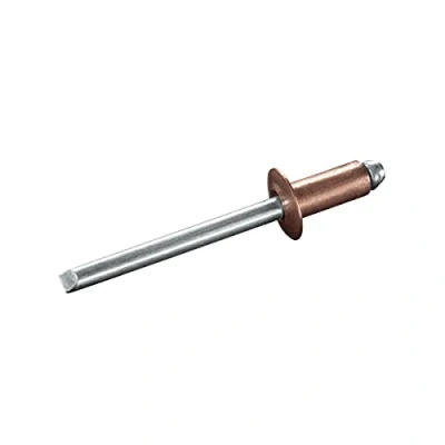 Afbeelding van GOEBEL® 1000 x Blindklinknagels (Ø L) 3 8 mm Koper / Staal verzinkt Vlakke kop STANDARD 7050130800 ISO16582 Popnagel