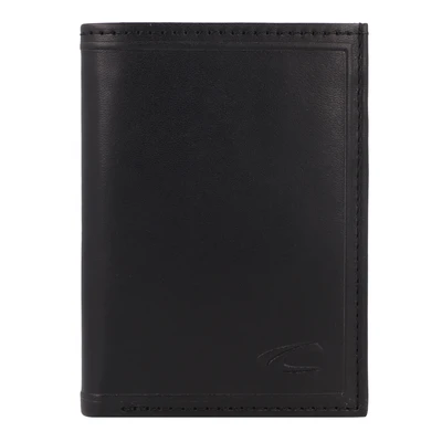 Afbeelding van camel active Leren Kaarthoes Wood Card Wallet Black Zwart