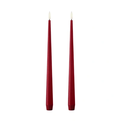 Afbeelding van Ester &amp; Erik Led Taper kaars 30cm winter berry set van 2