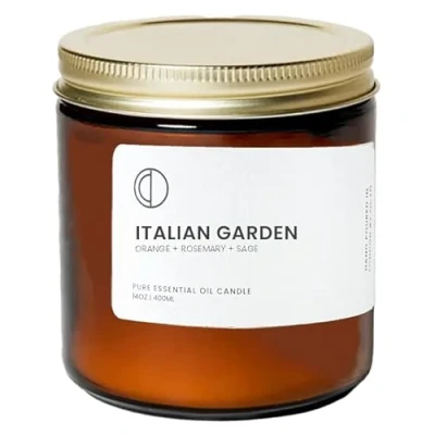 Afbeelding van OCTŌ Italiaanse tuin rozemarijn + sinaasappel salie Geurkaars. Gemaakt met etherische oliën en sojawas. 400ml