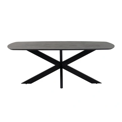 Afbeelding van Eetkamertafel deens ovaal 180, Acacia Black