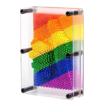 Afbeelding van Tobar Regenboog Pin Art Retro Desktop Speelgoed
