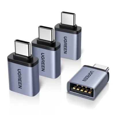 Afbeelding van UGREEN adapter USB C auf (4 stuks) 10Gbps Handige OTG Thunderbolt 4/5 compatibel met iPhone16 15 Serie MacBook Pro M4 Mac Mini Galaxy S25 usw.