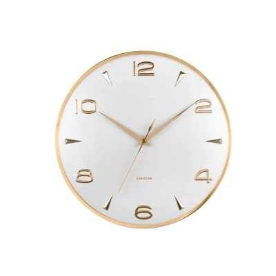 Afbeelding van Karlsson Wandklok Sienna Glow Wit 40.6x5x40.6cm Scandinavisch