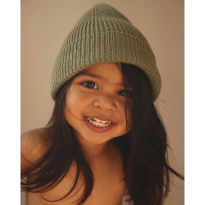 Afbeelding van Hvid Dikke ribbeanie Fonzie artichoke maat 6 mnd 2 jaar