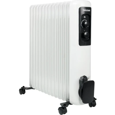 Afbeelding van Tristar Elektrische Kachel KA 5183 Olieradiatorkachel 3 warmtestanden Instelbare thermostaat 13 ribben Wit
