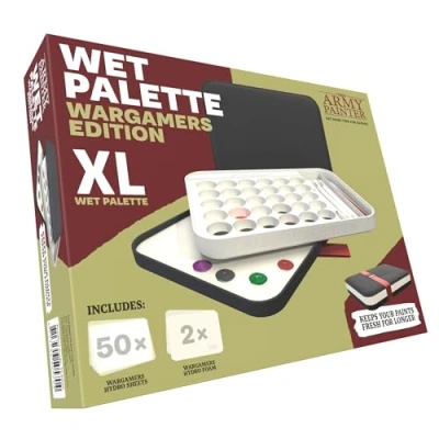Afbeelding van The Army Painter, Wargamers Edition Wet Palette XL, Voor Acrylverf Set Incl. 50 Hydro Sheets en 2 Foams, Schilderpalet met Deksel, Miniature Painting