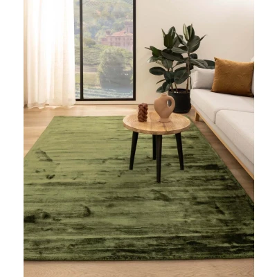 Afbeelding van Viscose Tapijt/Vloerkleed Pearl Groen 80x150 Cm