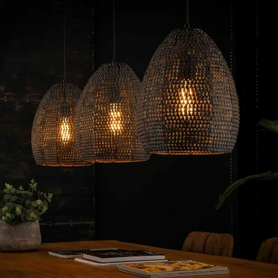 Afbeelding van Fraaai Armin hanglamp ovaal 3L Metaal