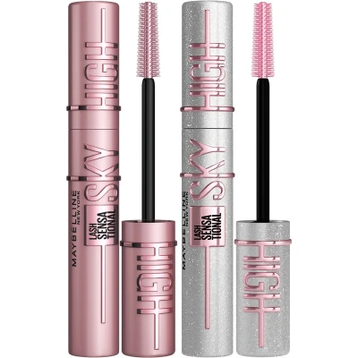 Afbeelding van Maybelline New York Duo Lash Sensational Sky High Mascara Very Black + Space Diamond Glitter Lengte 7,2ml X2