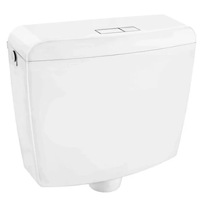 Afbeelding van Cornat Pontos Spoelbak, wit/tweehoeveelheidspoeling/toiletspoeling/opbouwspoelbak toilet/badkamer/SPK1200